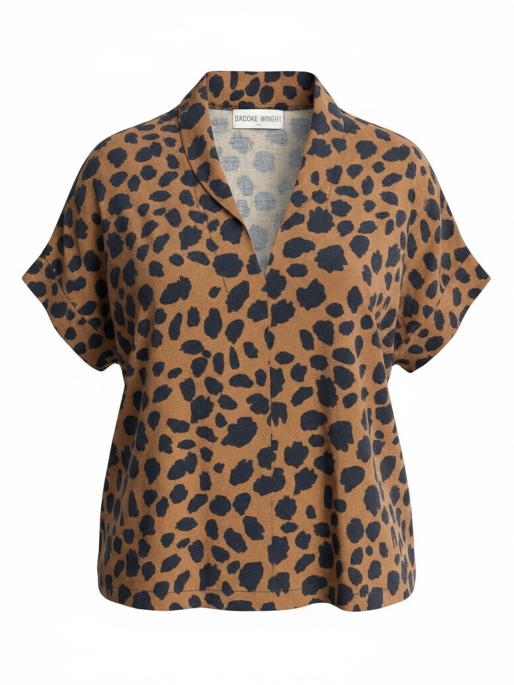 Brooke Wright animal print linen kimono top - size M 🌟